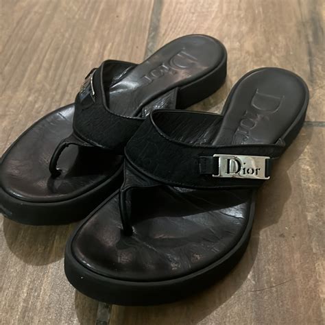 dior designer flip flops|christian dior women's flip flops.